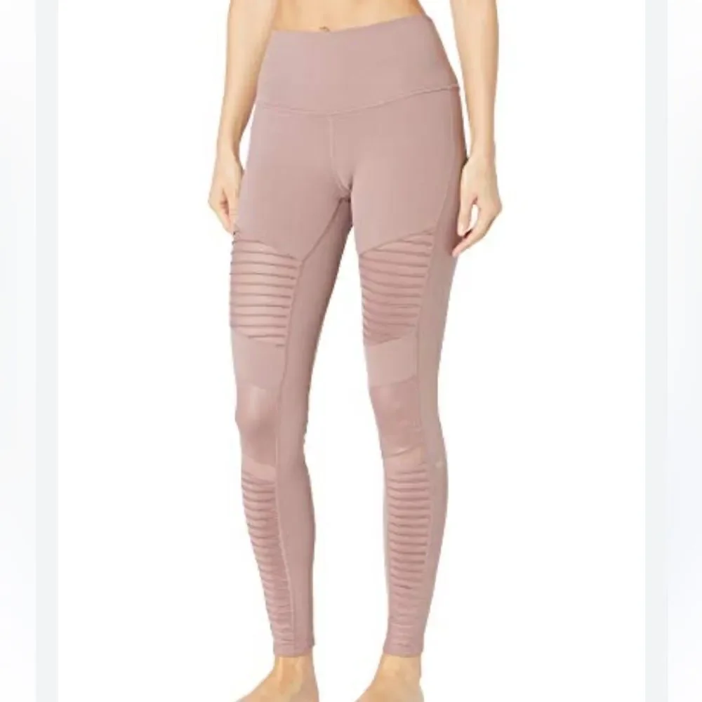 ALO YOGA Blush Pink Moto Leggings Sz XS